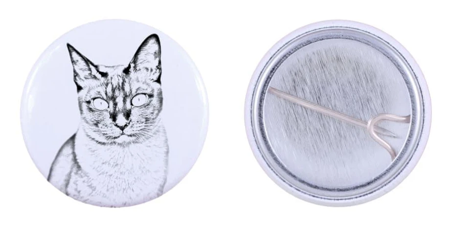 Tonkinese katt - ryggsäcksdekoration, personlig pin, perfekt pryl för Art-Dog djurälskare