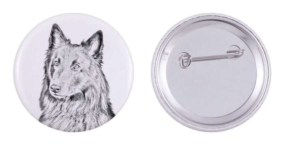Belgisk herdehund, belgisk fjällhund - nåla med din hund, lägg till ditt eget foto, Art-Dog varumärke