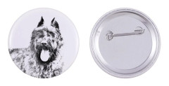 Bouvier des Flandres - nåla med din hund, lägg till ditt eget foto, Art-Dog varumärke
