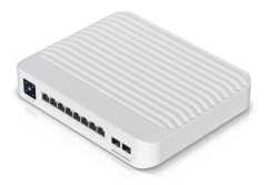 Ubiquiti UniFi Switch Pro 8 PoE - Switch - L3 - Administrerad - 2 x 10/100/1000 (PoE++) + 2 x 10Gb Ethernet SFP+ + 6 x 10/100/1000 (PoE+) - väggmonte