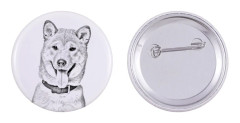 Shiba Inu - nåla med din hund, lägg till ditt eget foto, Art-Dog varumärke