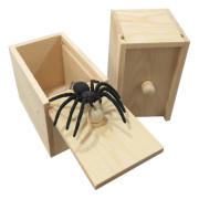 Original Spider Scare Prank Box, Handgjord Rolig Skämt Scarebox Leksak, Lustiga Trä Skrämma Box, Praktisk Leksaksupptåg för Barn Vuxna_hapy