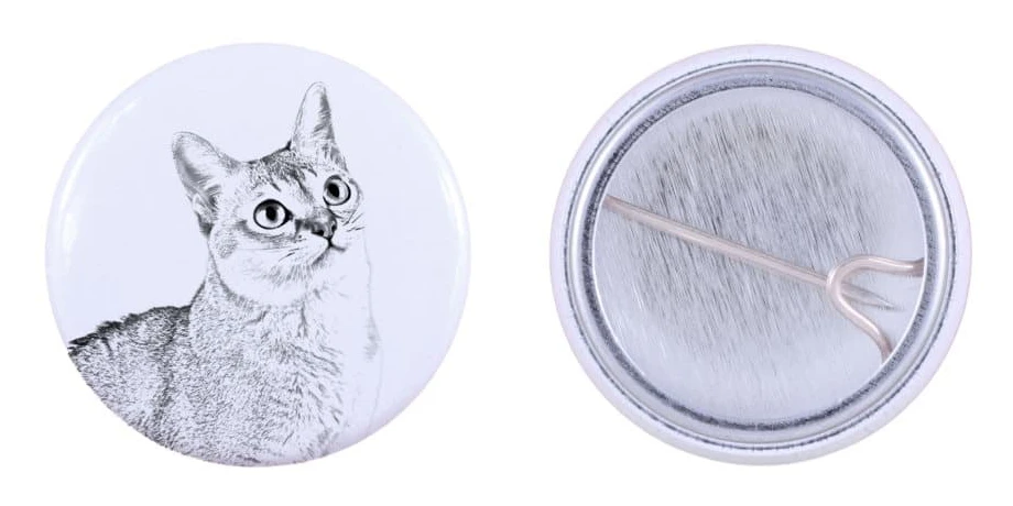 Singapore katt - ryggsäcksdekoration, personlig pin, perfekt pryl för Art-Dog djurälskare