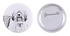 Polish Lowland Sheepdog, PON - nåla med din hund, lägg till ditt eget foto, Art-Dog varumärke