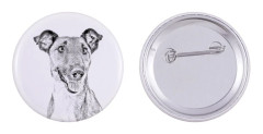 Korthårig foxterrier - nåla med din hund, lägg till ditt eget foto, Art-Dog varumärke