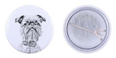 Bryssel Griffon, Griffon bruxellois - nåla med din hund, lägg till ditt eget foto, Art-Dog varumärke