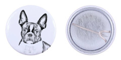 Boston Terrier, Boston Bull Terrier - nåla med din hund, lägg till ditt eget foto, Art-Dog varumärke