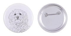 Havanese, Havanese - en nål med din hund, lägg till ditt eget foto, Art-Dog varumärke