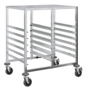 Brickvagn med 12 GN-behållare 75x55x87 cm rostfritt stål