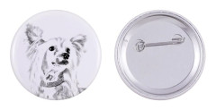 Chinese Crested Dog - nåla med din hund, lägg till ditt eget foto, Art-Dog varumärke