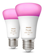 Philips Hue White and Color Ambiance - LED - E27 - 6.5 W (motsvarande 60 W) - klass F - 16 miljoner färger - 2000-6500 K - (paket om 2) - 806lm