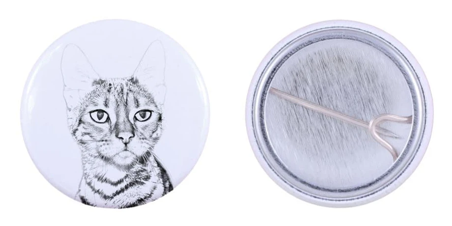 Toyger cat - ryggsäcksdekoration, personlig pin, perfekt pryl för Art-Dog djurälskare