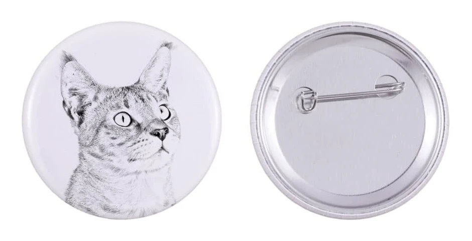 Chausie - ryggsäcksdekoration, personlig pin, perfekt pryl för Art-Dog djurälskare