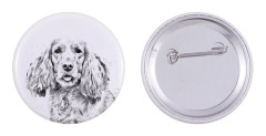 Engelsk Cocker Spaniel - nåla med din hund, lägg till ditt eget foto, Art-Dog varumärke