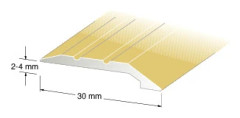 NIVÅLIST 2-4MM GULD 100CM NR6 BR:30MM ALUM (12) | Beijerbygg Byggmaterial