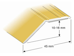 NIVÅLIST 10-16 MM GULD 100CM NR 192 SJÄLVHÄFTANDE 12ST/FRP | Beijerbygg Byggmaterial