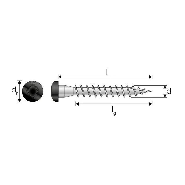 ANKARSKRUV IMPREG+ SST SVART 5,0X40MM 100ST | Beijerbygg Byggmaterial