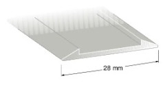 SKARVLIST 28 MM SILVER 200CM FRP=12 ST NR 161 DURIWOOD | Beijerbygg Byggmaterial