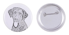 Curly Coated Retriever - nåla med din hund, lägg till ditt eget foto, Art-Dog varumärke