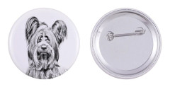 Skye Terrier - nåla med din hund, lägg till ditt eget foto, Art-Dog varumärke