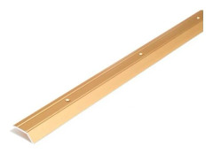 NIVÅLIST 8X32MM RÄFFLAD GULD 200CM INKLUSIVE SKRUV | Beijerbygg Byggmaterial