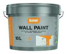 RAW VÄGGFÄRG GLANS 5 10L HELVIT 0500 | Beijerbygg Byggmaterial