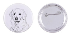 Kuvasz - nåla med din hund, lägg till ditt eget foto, Art-Dog varumärke