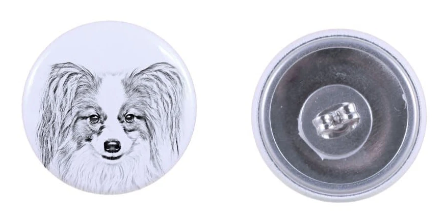 Papillon, Continental Spaniel - unika hundörhängen, ditt husdjur på en nyckelring, Art-Dogs eget varumärke