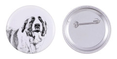 St. Bernard, hund från St. Bernard - en nål med din hund, lägg till ditt eget foto, Art-Dog varumärke