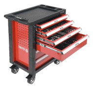 Yato YT-55300, Stål, Svart, Röd, 6 lådor, Teleskopskenor med kullager, 25 kg, 35 kg