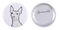 Amerikansk hårlös terrier - nåla med din hund, lägg till ditt eget foto, Art-Dog varumärke
