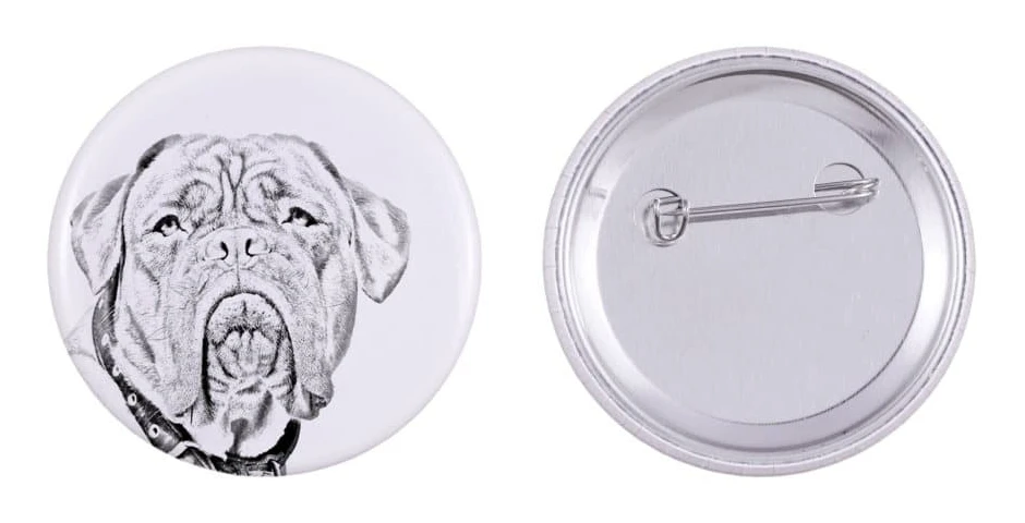 Bordeaux Dog, Dogue de Bordeaux, French Mastiff - nåla med din hund, lägg till ditt eget foto, Art-Dog varumärke