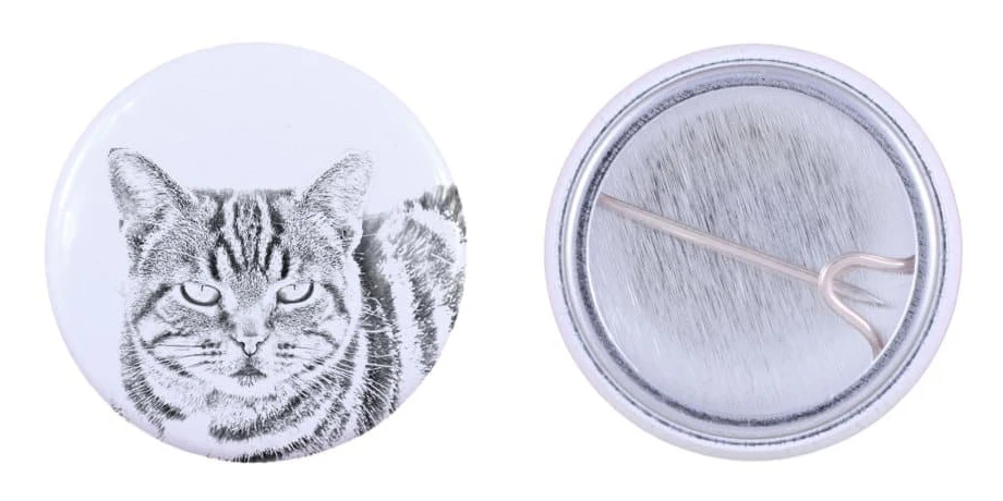 Manx katt - ryggsäcksdekoration, personlig pin, perfekt pryl för Art-Dog djurälskare