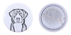 Stor schweizisk fjällhund - nåla med din hund, lägg till ditt eget foto, Art-Dog varumärke