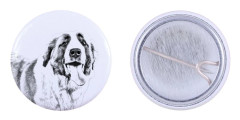 St. Bernard, hund från St. Bernard - en nål med din hund, lägg till ditt eget foto, Art-Dog varumärke