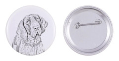 Italiensk korthårig pekhund, italiensk pekhund - nåla med din hund, lägg till ditt eget foto, Art-Dog varumärke