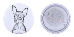 Russkiy leksak, miniatyr Moscow terrier - nåla med din hund, lägg till ditt eget foto, Art-Dog varumärke