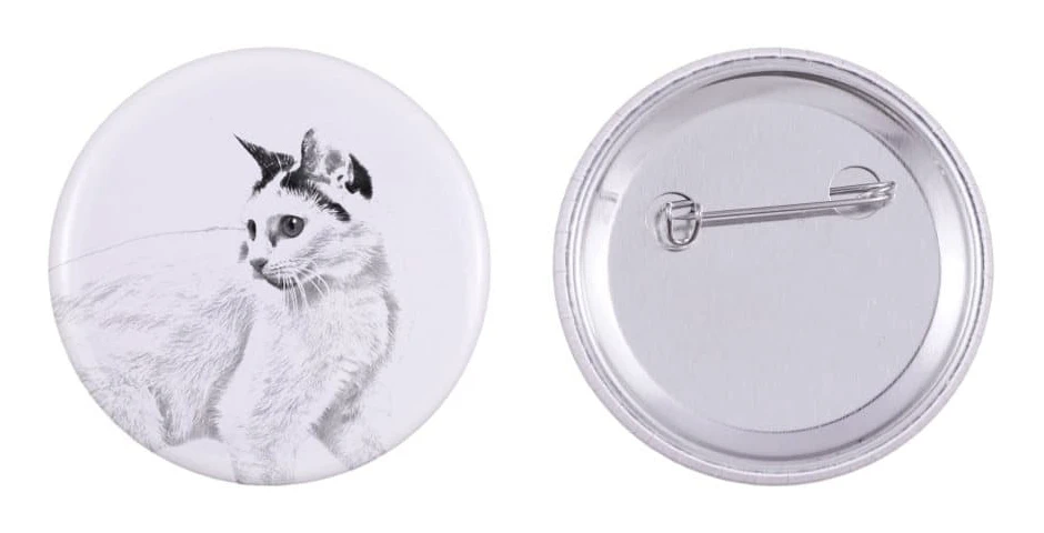 Japansk Bobtail-katt - ryggsäcksdekoration, personlig pin, perfekt pryl för Art-Dog djurälskare