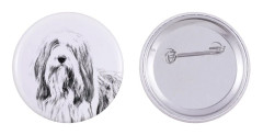 Bearded Collie, Highland Collie - nåla med din hund, lägg till ditt eget foto, Art-Dog varumärke