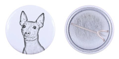 Amerikansk hårlös terrier - nåla med din hund, lägg till ditt eget foto, Art-Dog varumärke