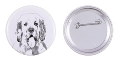 Clumber Spaniel - nåla med din hund, lägg till ditt eget foto, Art-Dog varumärke