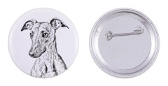 Whippet, engelsk vinthund - nåla med din hund, lägg till ditt eget foto, Art-Dog varumärke