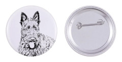 Skotsk terrier, Aberdeen terrier - nåla med din hund, lägg till ditt eget foto, Art-Dog varumärke