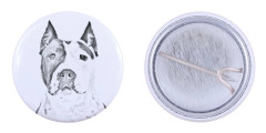 American Staffordshire terrier, Amstaff, Amstaf - nåla med din hund, lägg till ditt eget foto, Art-Dog varumärke