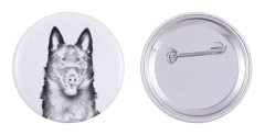 Schipperke - en nål med din hund, lägg till ditt eget foto, Art-Dog varumärke