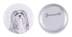 Lhasa Apso - nåla med din hund, lägg till ditt eget foto, Art-Dog varumärke