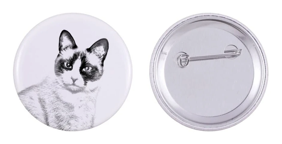 Katt på snöskor - ryggsäcksdekoration, personlig nål, perfekt pryl för Art-Dog djurälskare