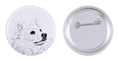 American Eskimo Dog, American Spitz - fäst med din hund, lägg till ditt eget foto, Art-Dog varumärke