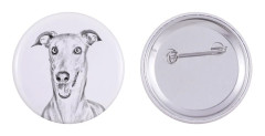 Italiensk vinthund, italiensk vinthund - nåla med din hund, lägg till ditt eget foto, Art-Dog varumärke
