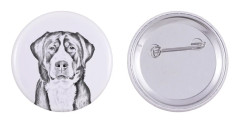 Stor schweizisk fjällhund - nåla med din hund, lägg till ditt eget foto, Art-Dog varumärke